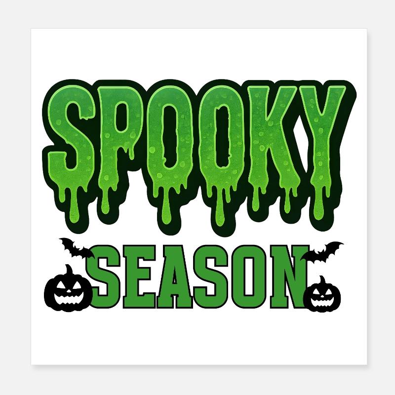 Spooky Season Illustration Poster 20x20 cm