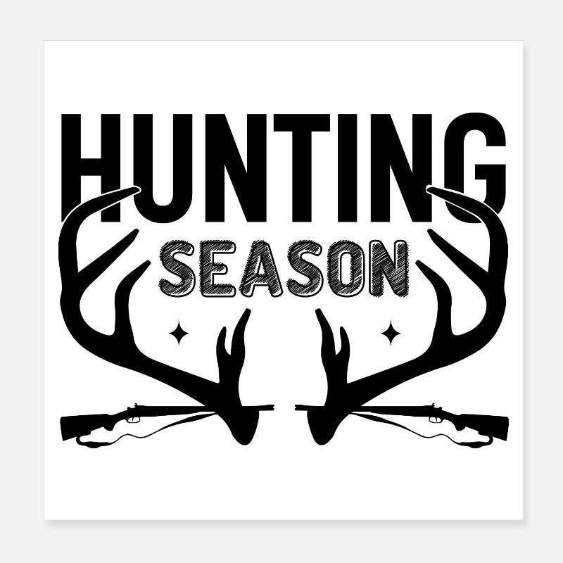 Saison de chasse Poster 20 x 20 cm