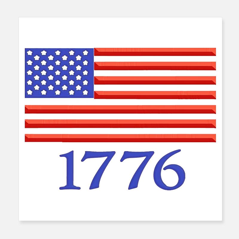 Drapeau américain de 1776 brodé Poster 20 x 20 cm
