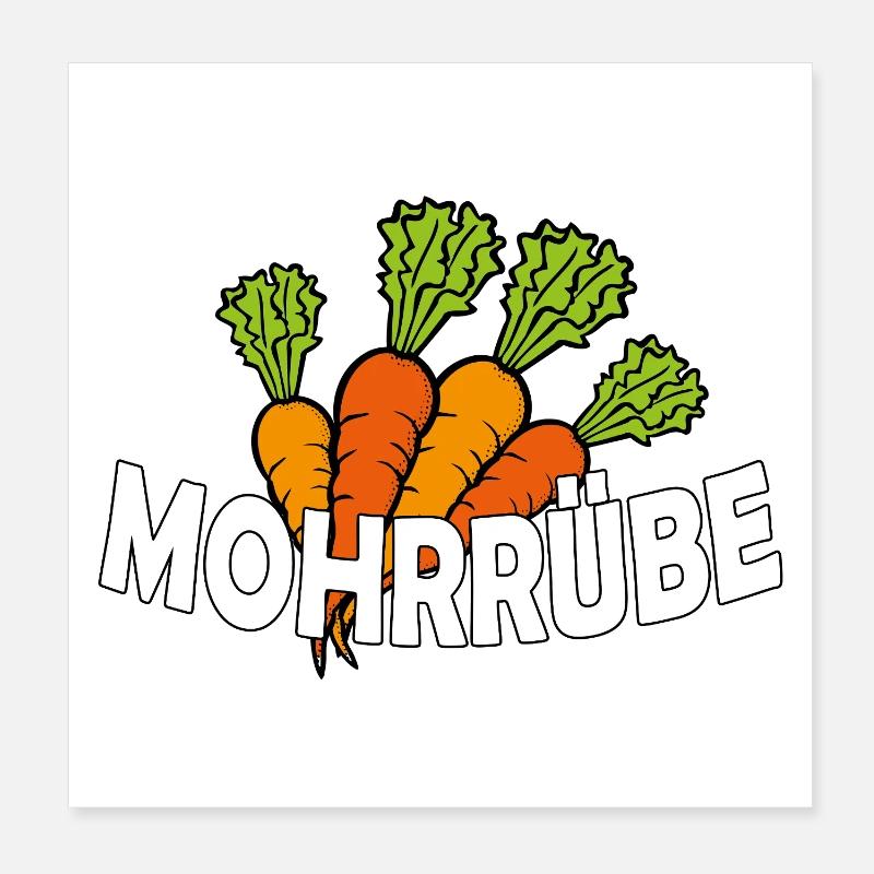 MOHRRÜBE Poster 20x20 cm