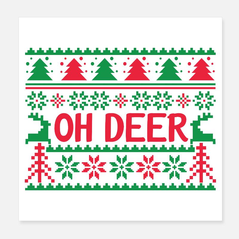 Pull moche - Oh Deer Poster 20 x 20 cm