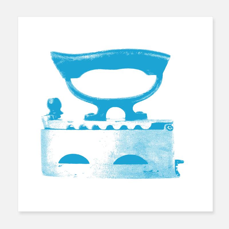 Fer à repasser vieux Poster 20 x 20 cm