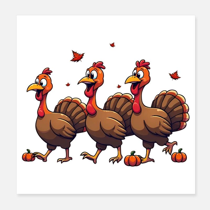 Bébé dinde de Thanksgiving Poster 20 x 20 cm