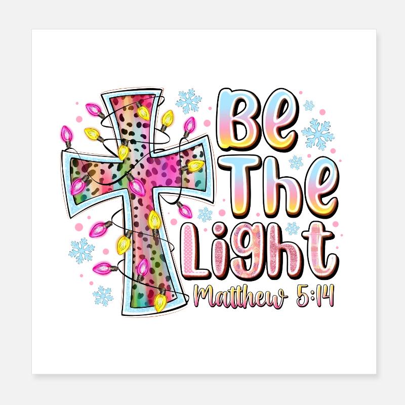 Sei das Lichtkreuz-Prisma Poster 20x20 cm