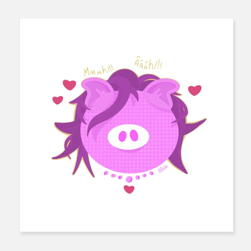 Cochon Love Pop Poster 20 x 20 cm