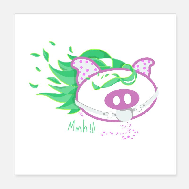 Wild Pop Pig Poster 20x20 cm