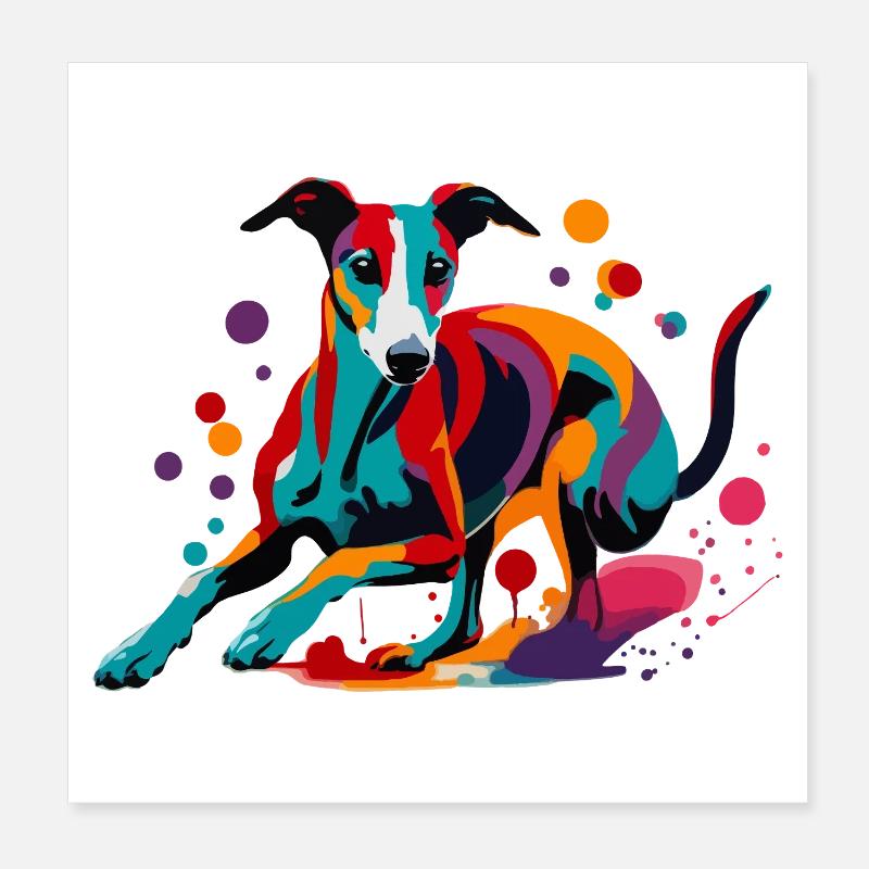 Silly Galgo Nr10 Poster 20x20 cm