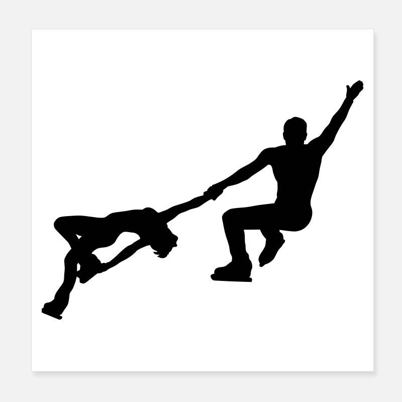 Eiskunstlauf Poster 20x20 cm