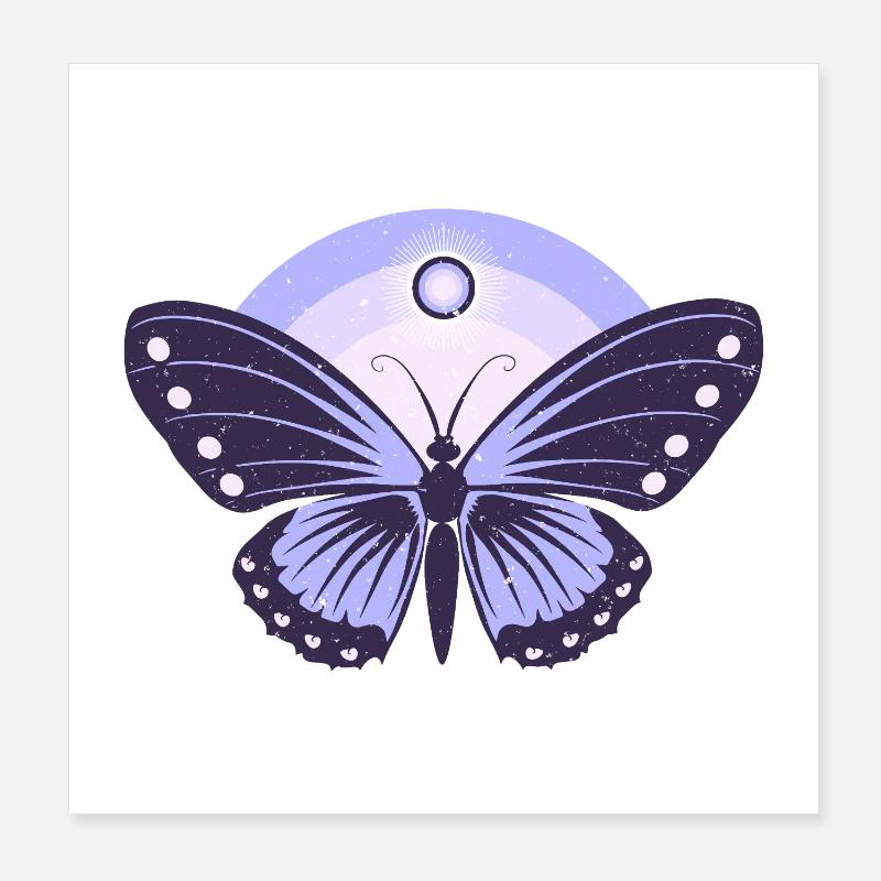 Cute Lilac Butterfly  Poster 8" x 8" (20x20 cm)