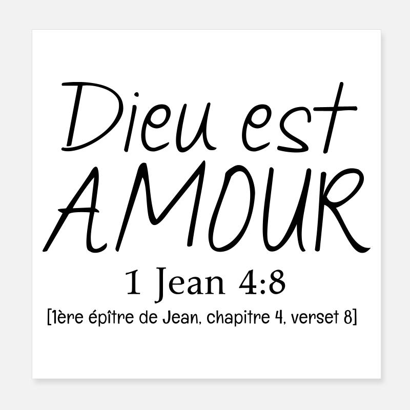 Dieu est amour Poster 20 x 20 cm