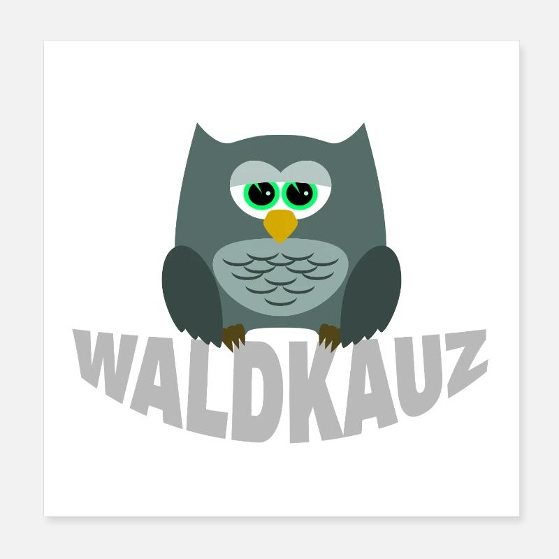 WALDKAUZ Poster 20x20 cm