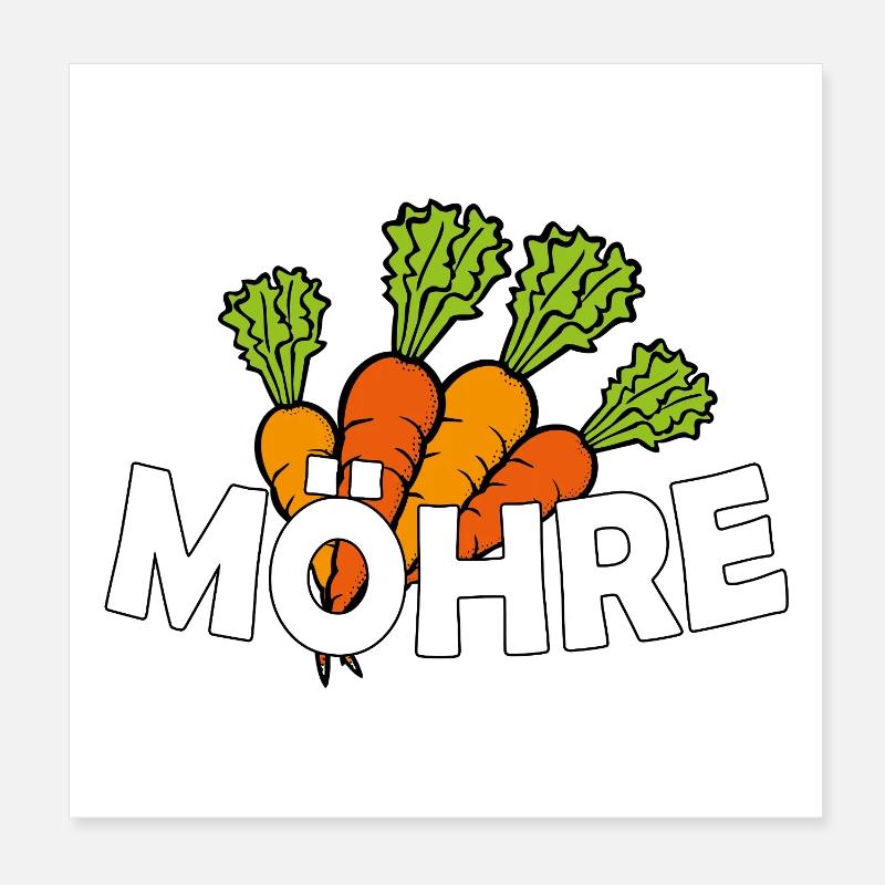 Carrot Poster 8" x 8" (20x20 cm)