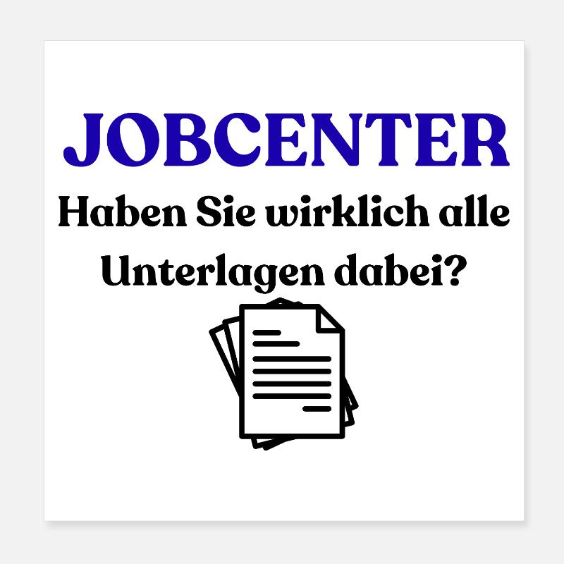 Jobcenter Poster 20x20 cm