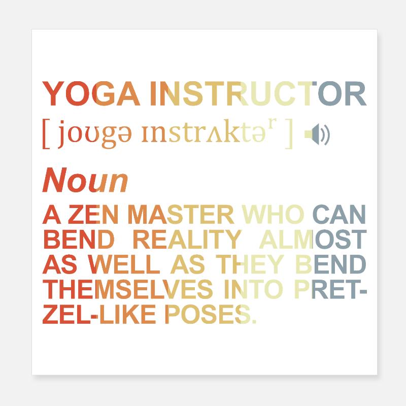 Session des professeurs de yoga Poster 20 x 20 cm