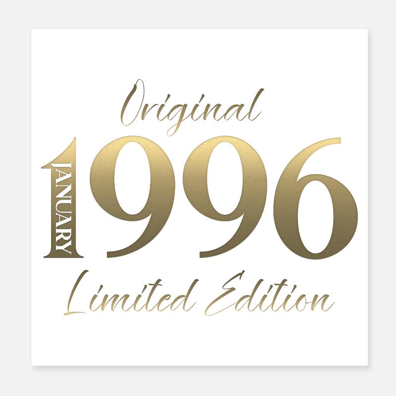 30e anniversaire Original janvier 1996 Poster 20 x 20 cm