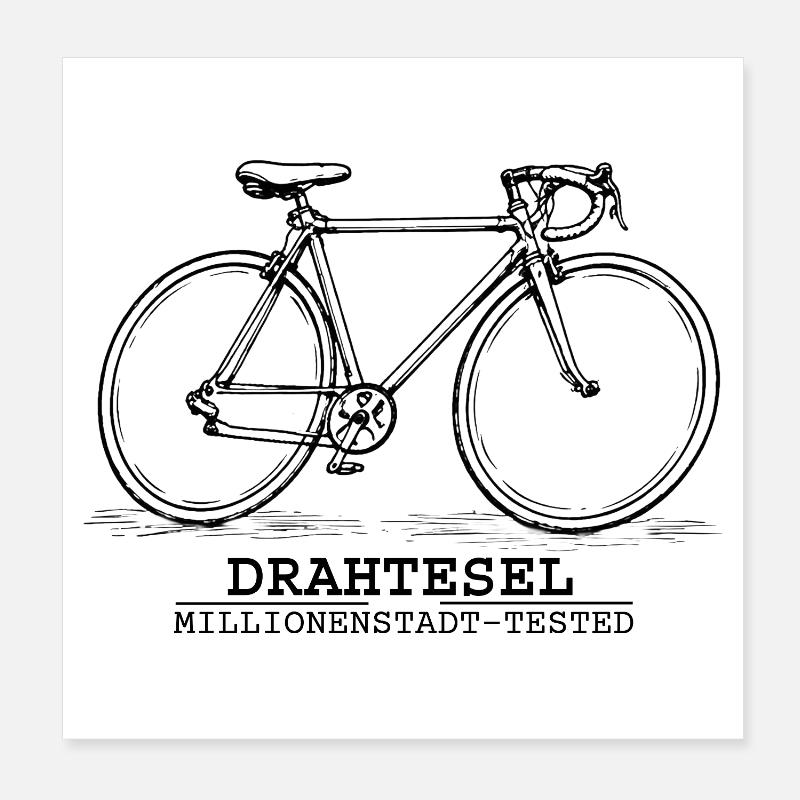 Bike Poster 8" x 8" (20x20 cm)