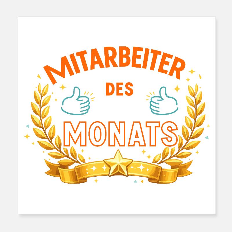 Mitarbeiter des Monats – LorbeerDesign Poster 20x20 cm