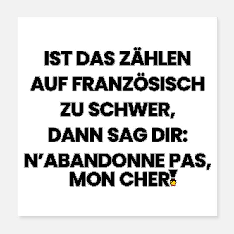 Germano-Français-Rime 1 (Ver. B) - Poster 20 x 20 cm - blanc