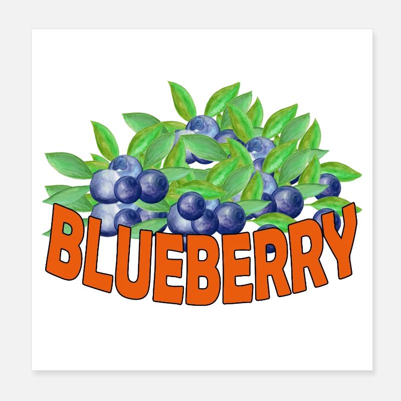 BLUEBERRY Poster 20x20 cm