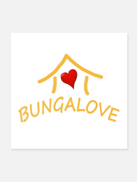 BUNGALOVE - Poster 20 x 20 cm - blanc - Devant