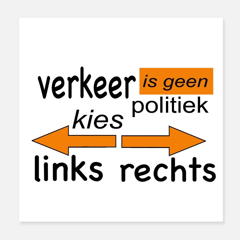 Traffic Poster 8" x 8" (20x20 cm)