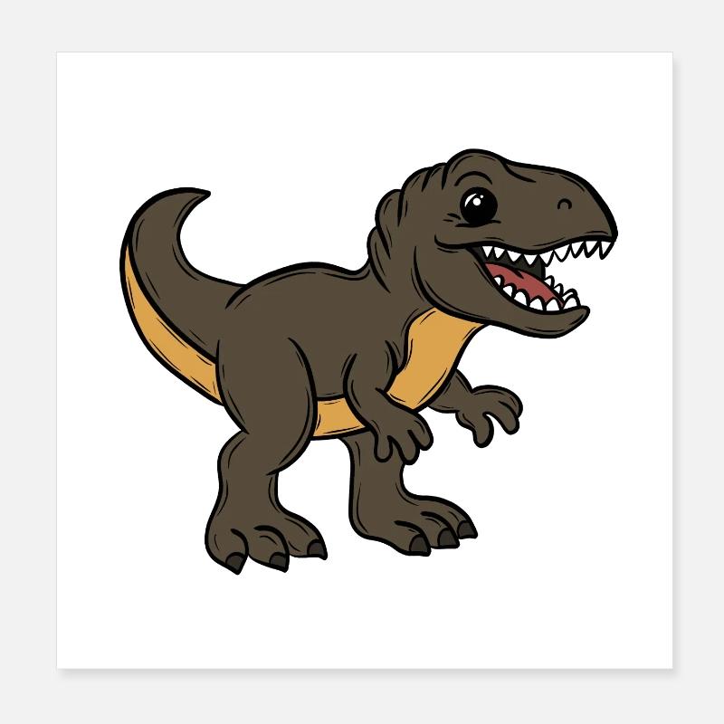 Dinosaure Poster 20 x 20 cm