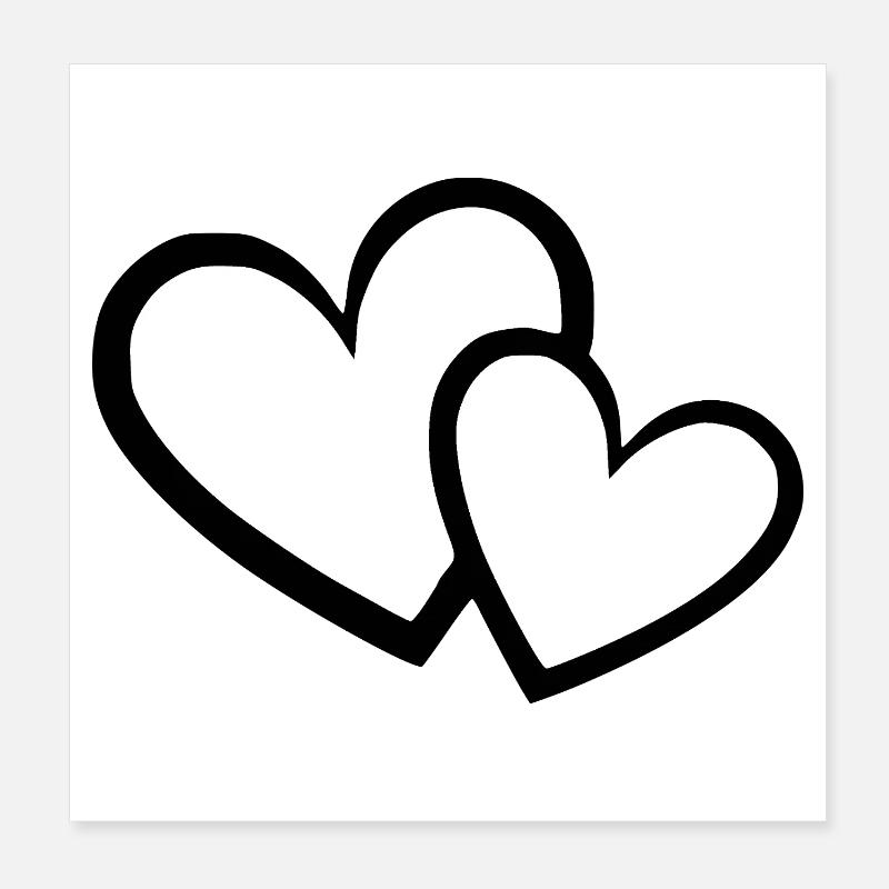 Cœur cadeau de la Saint-Valentin Poster 20 x 20 cm