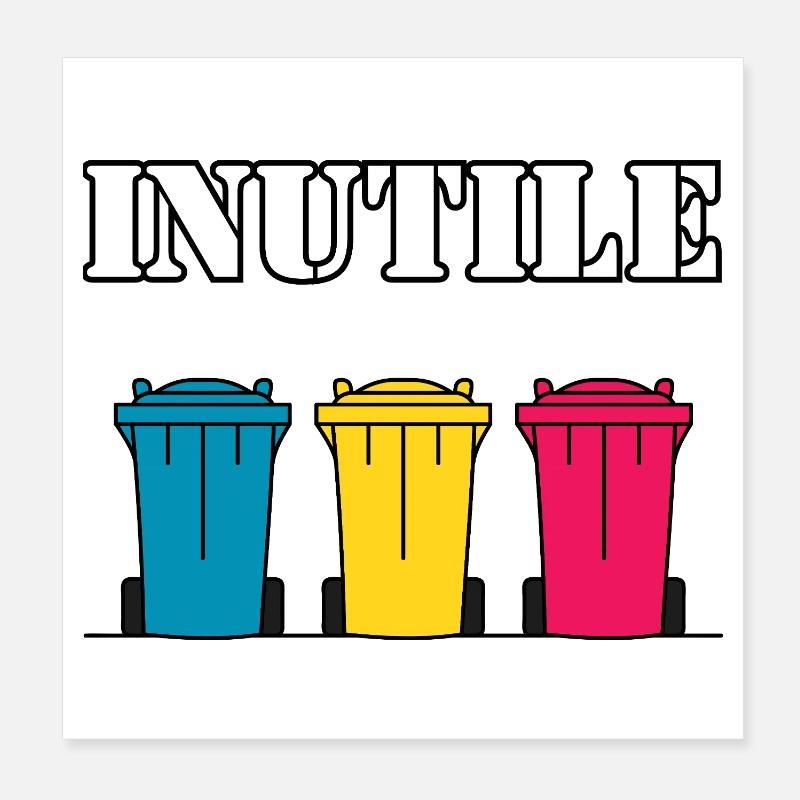 INUTILE Poster 20 x 20 cm