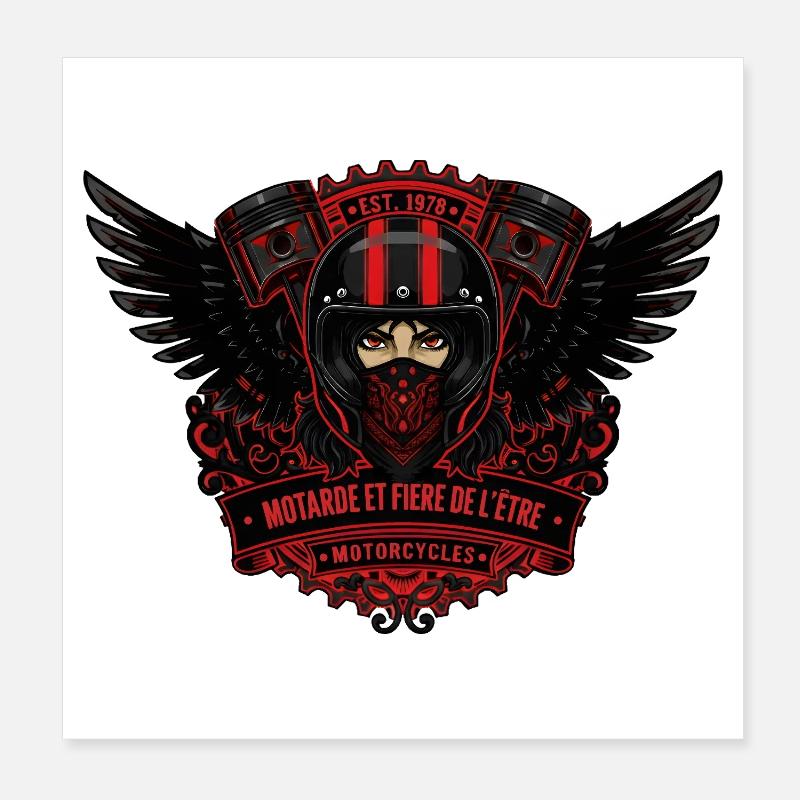 Biker Poster 20x20 cm