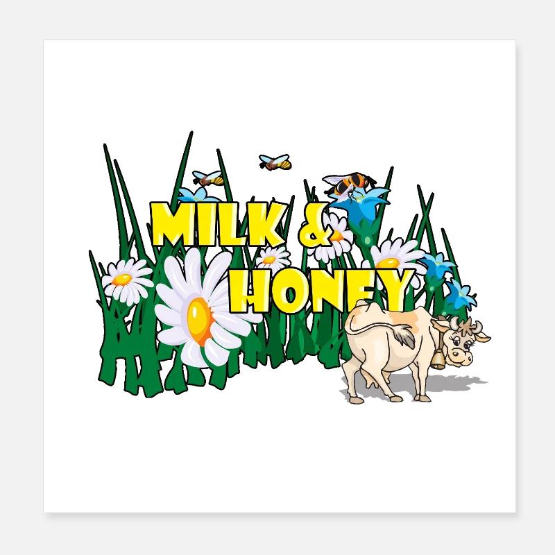 Lait et miel Poster 20 x 20 cm