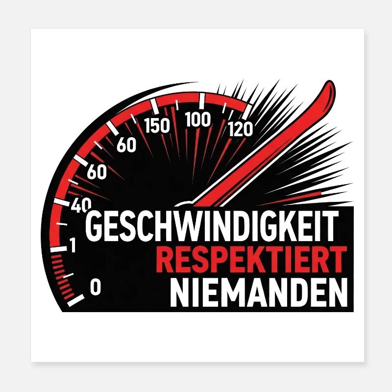 Geschwindigkeit – Auto T-Shirt Poster 20x20 cm