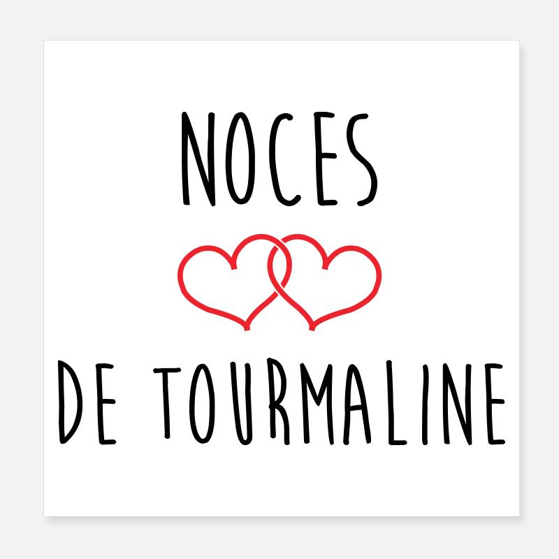 Turmalin-bryllup 52 års ægteskab Poster 20x20 cm