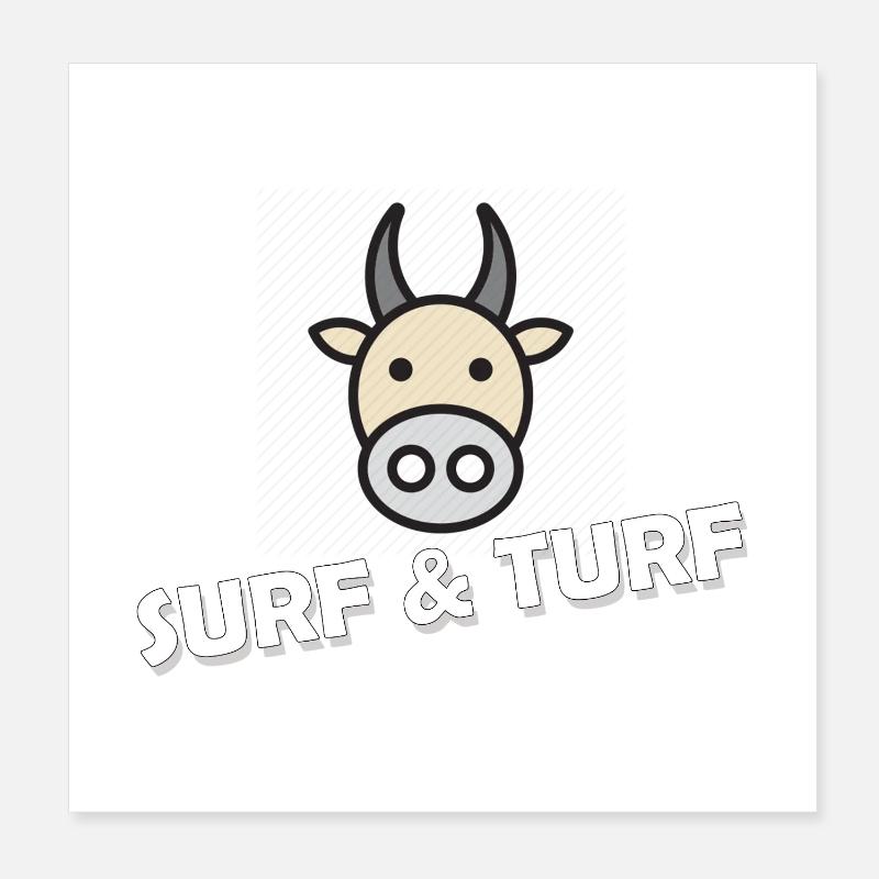 SURF & TURF Poster 20x20 cm