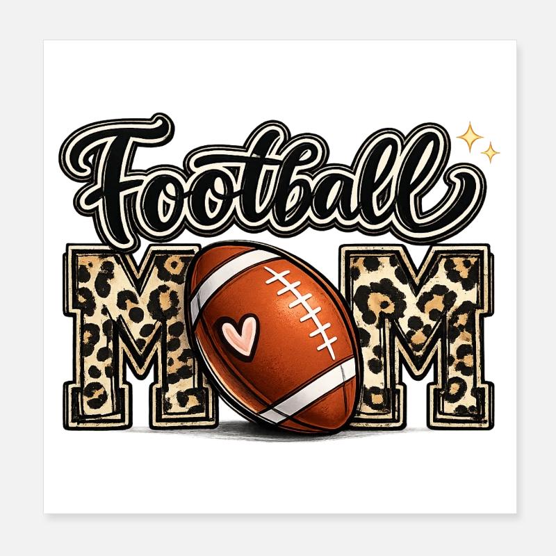 Leopard-Fußball-Muttertags-Trikot Poster 20x20 cm
