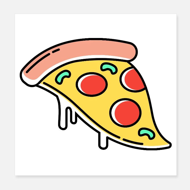Pizza Icon Poster 8" x 8" (20x20 cm)
