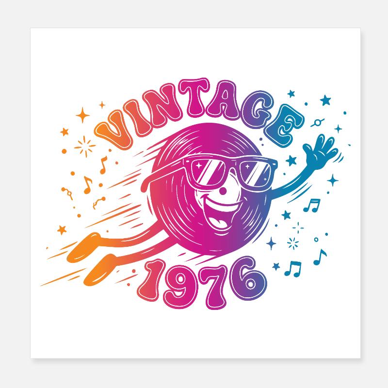 Millésime 1976 Poster 20 x 20 cm