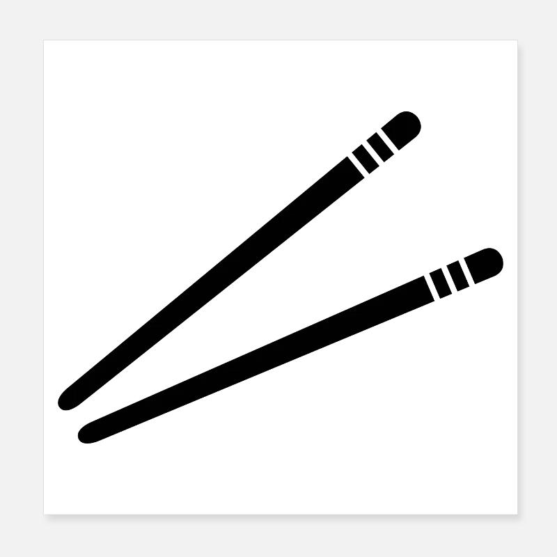 Chopstick Poster 8" x 8" (20x20 cm)