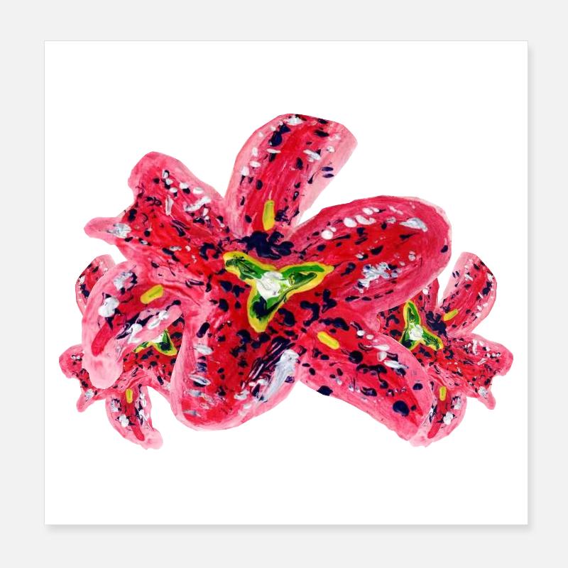 Lilien Poster 20x20 cm