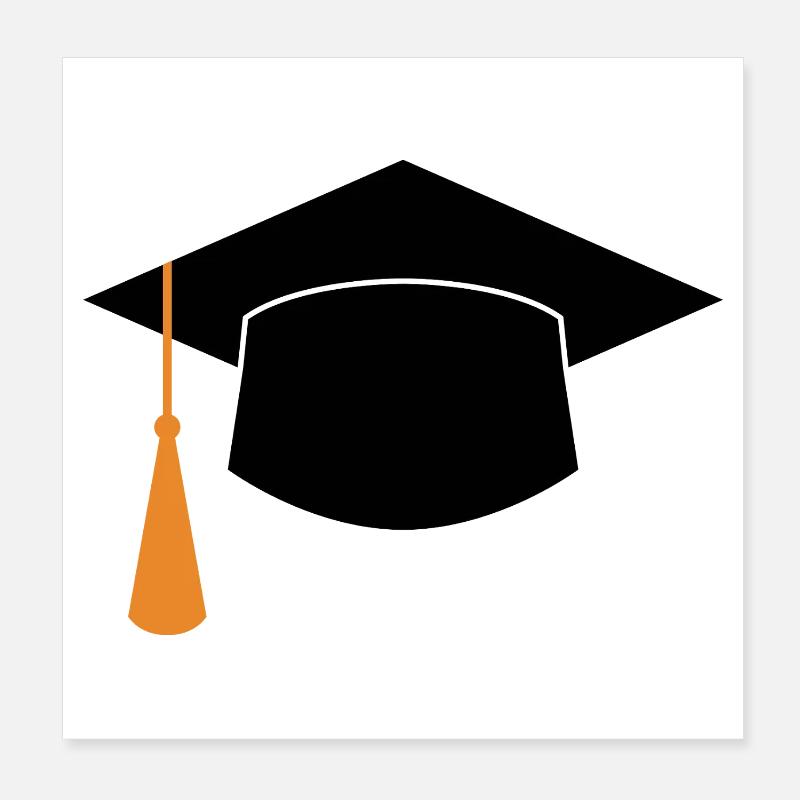 Graduation Cap Poster 8" x 8" (20x20 cm)