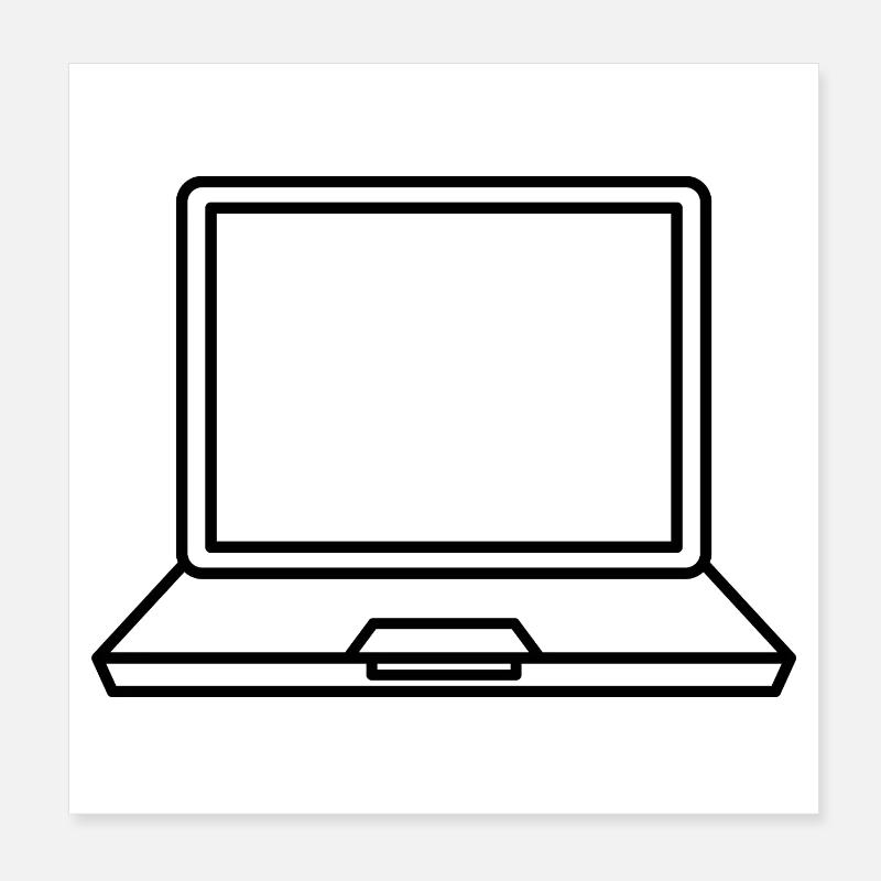Ordinateur portable Poster 20 x 20 cm