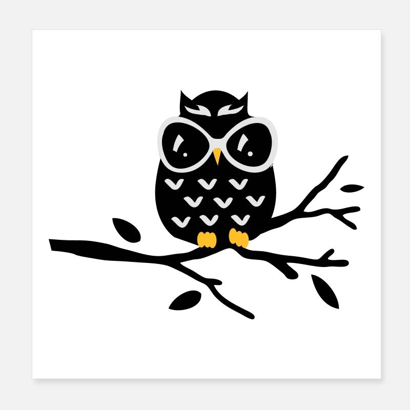 Chouette Poster 20 x 20 cm