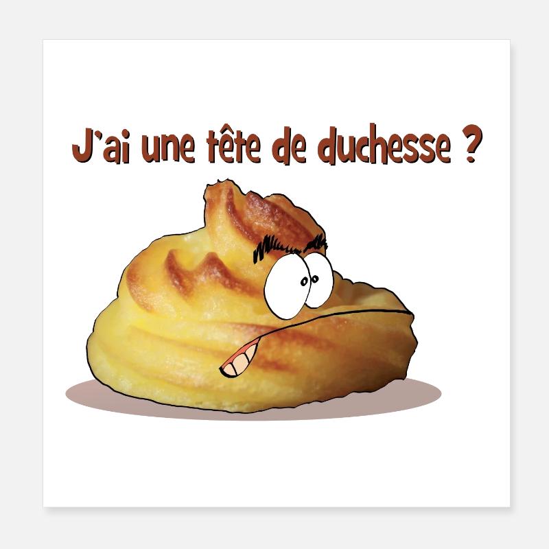 patate duchesse - Poster 20 x 20 cm - blanc