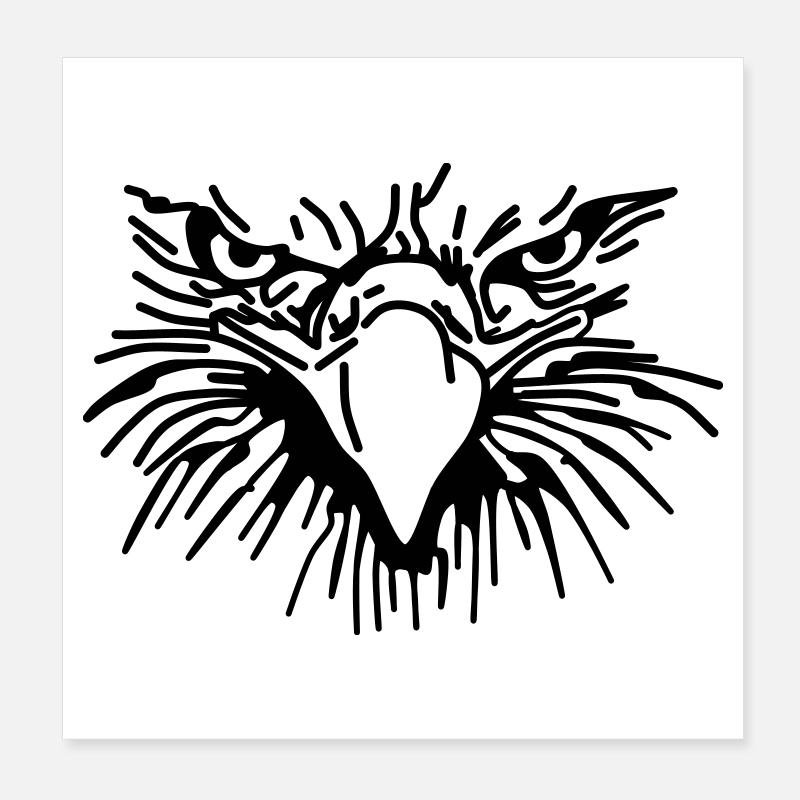 Böser Greif,Vogel,Geier,Adler,Raubvogel Poster 20x20 cm