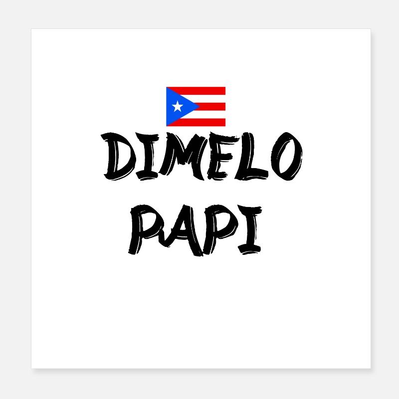 Dimelo Papi Latino - Poster 20 x 20 cm - blanc