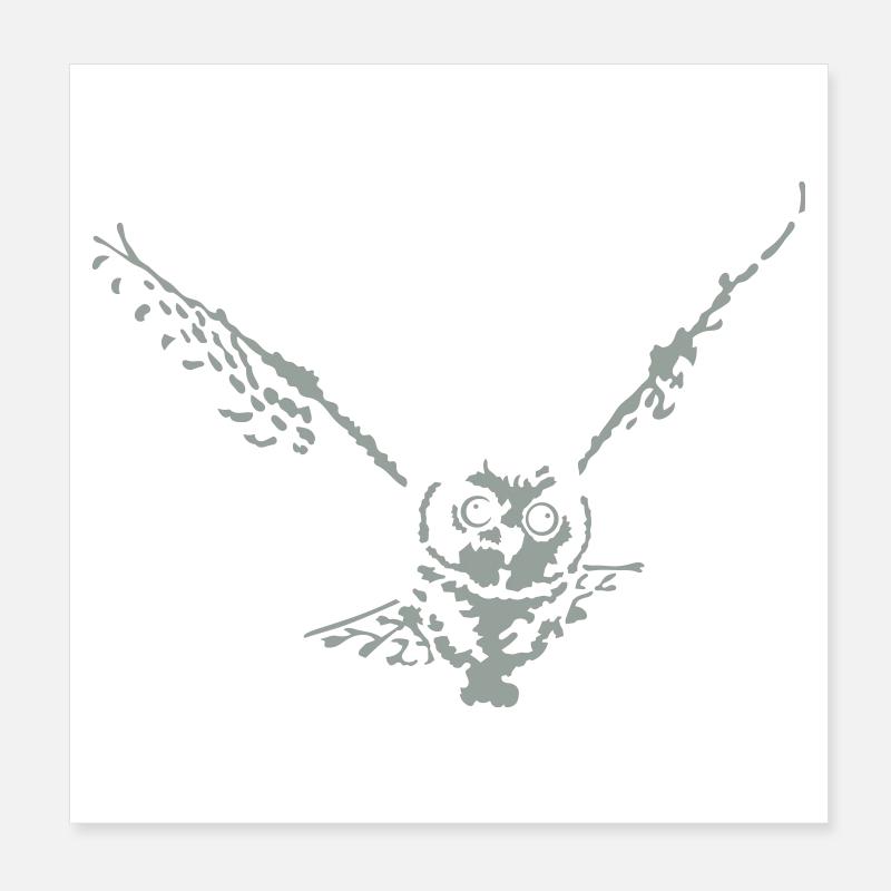 eule Poster 20 x 20 cm
