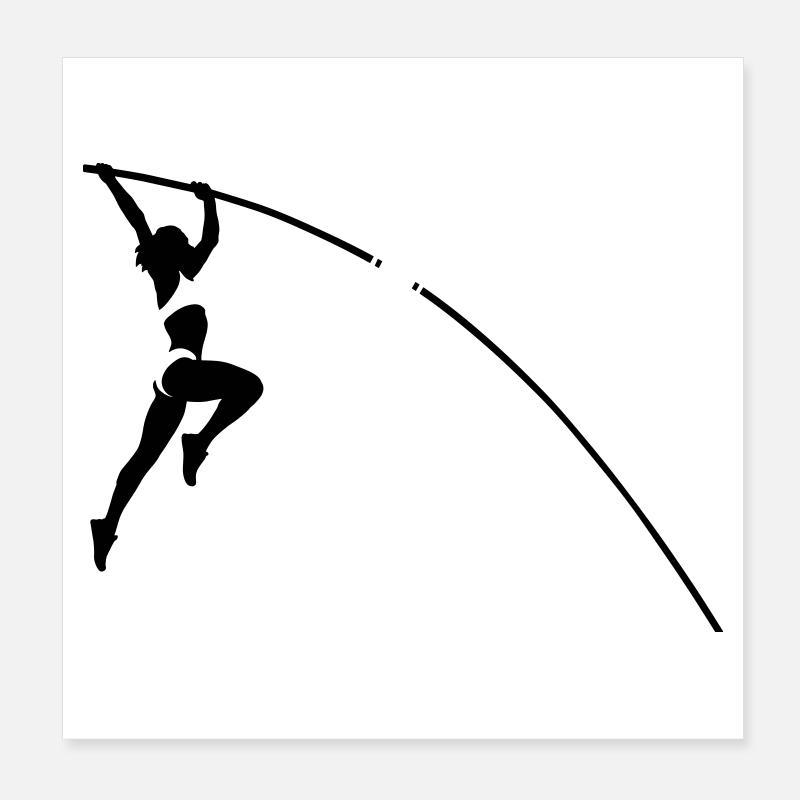 Stabhochsprung Poster 20x20 cm