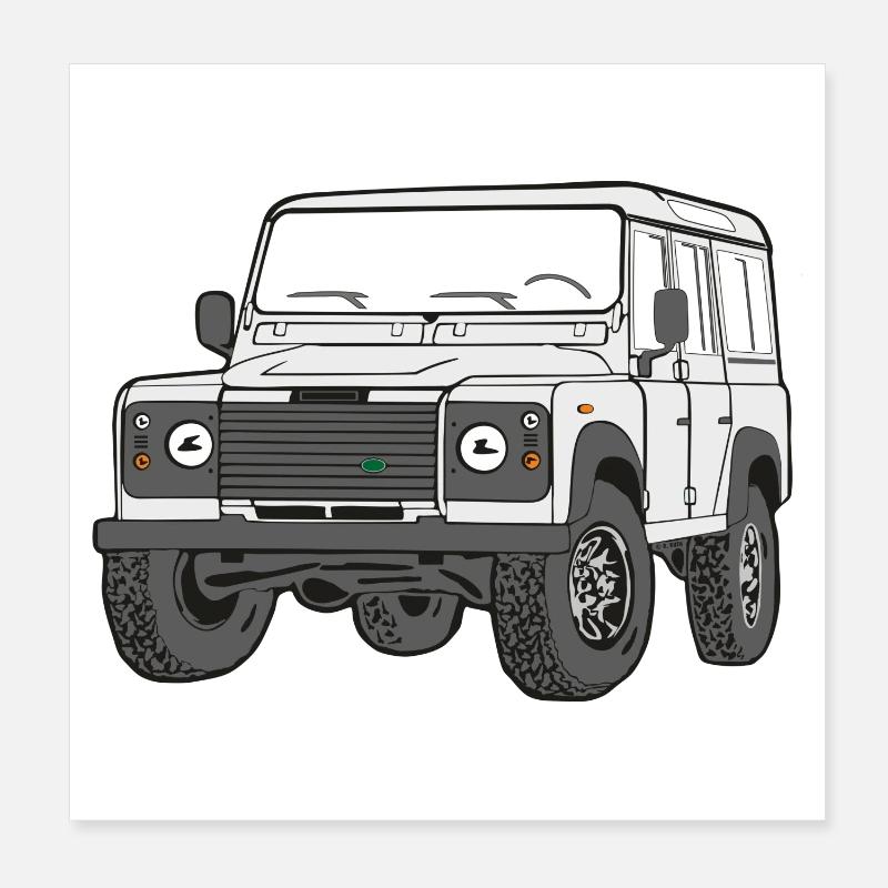 4x4 Defender 110 Adventure Poster 20 x 20 cm