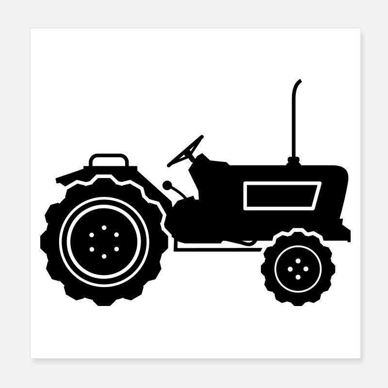 tracteur Poster 20 x 20 cm