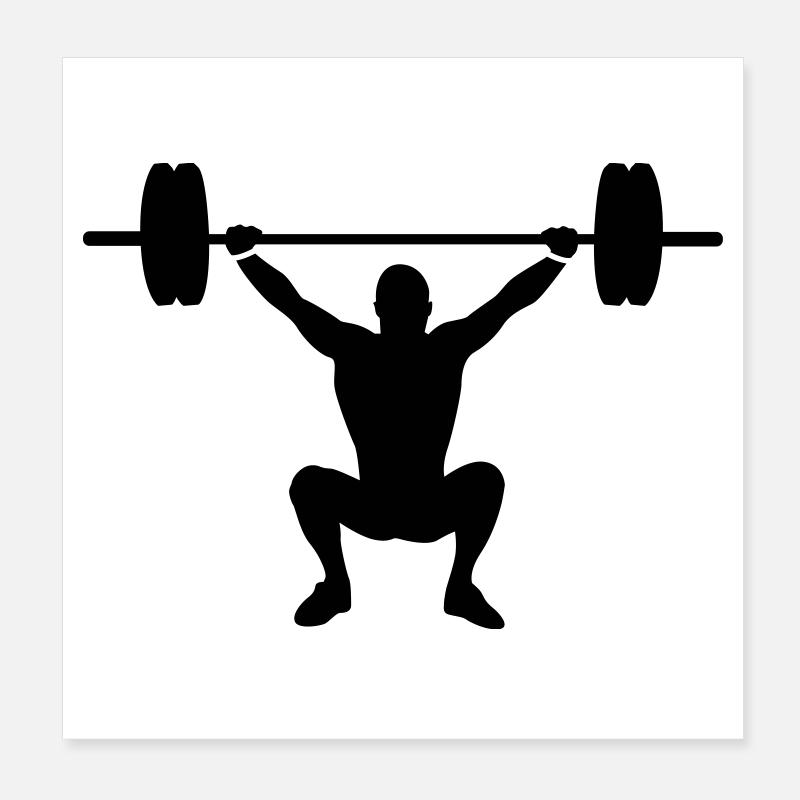 weight lifting Poster 8" x 8" (20x20 cm)