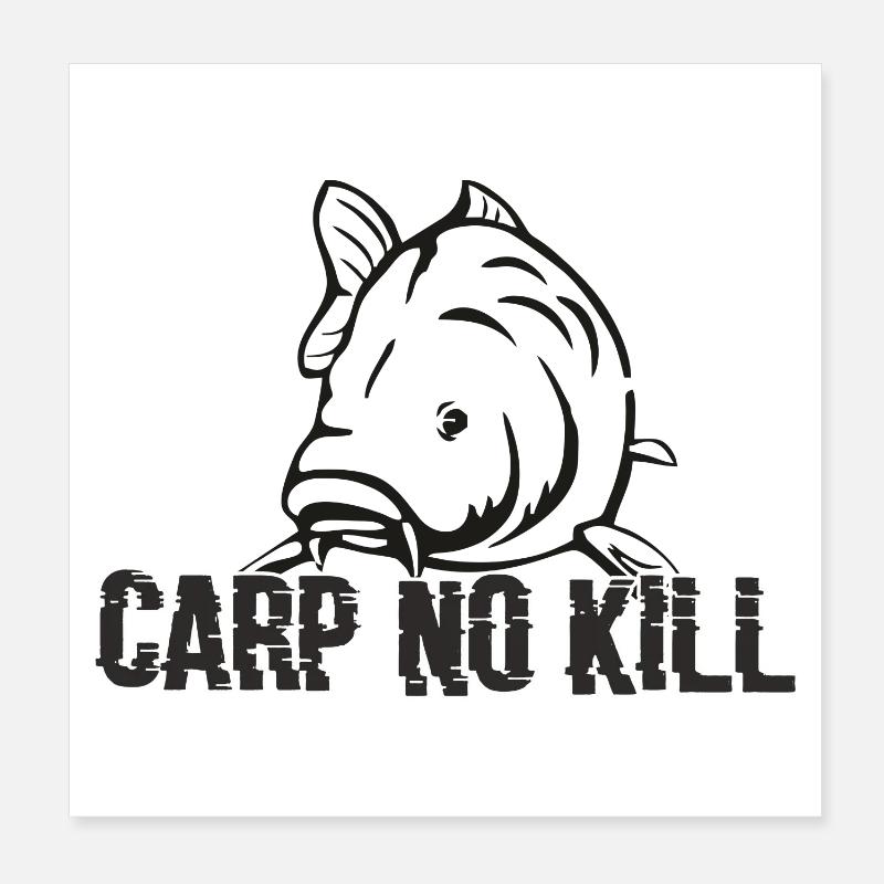 Carpe : Carp no kill 2019 Poster 20 x 20 cm